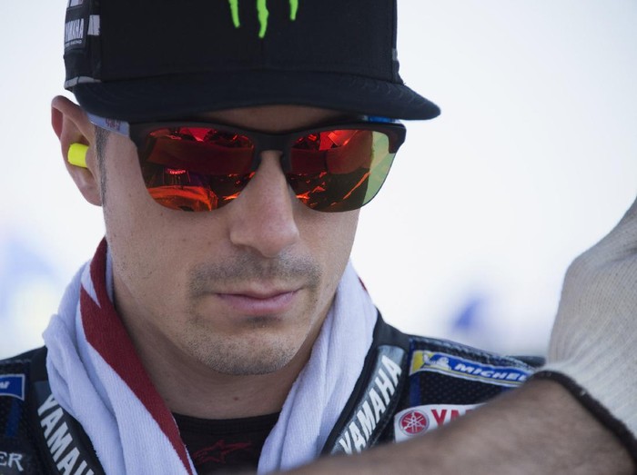 BRNO, CZECH REPUBLIC - AUGUST 09: Maverick Vinales of Spain and Monster Energy Yamaha MotoGP Team  prepares to start on the grid during the MotoGP race during the MotoGP Of Czech Republic at Brno Circuit on August 09, 2020 in Brno, Czech Republic. (Photo by Mirco Lazzari gp/Getty Images)
