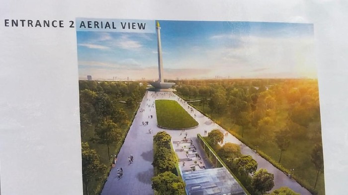 Desain Akses Stasium MRT di Lapangan Monas