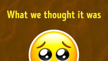 Emoji ini buka menggambarkan orang hendak menangis. Tapi wajah memelas untuk memohon sesuatu.  Foto: Brightside