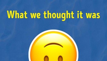 Kerap digunakan untuk menyampikan ironi, sarkasme dan lelucon. Tapi sebenarnya emoji ini sama seperti orang mengangkat bahu atau menunjukan ketidakpedulian pada sesuatu. Foto: Brightside