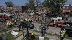 Foto-foto Kerusakan Imbas Ledakan Besar di Baltimore AS