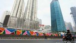 Cat Warna-warni Percantik Jembatan Layang Tol Tomang