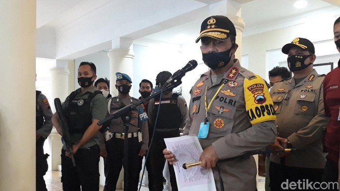 Konferensi pers Kapolda Jawa Tengah, Irjen Ahmad Luthfi, terkait penyerangan acara pernikahan anak Habib Umar Assegaf di Polresta Solo, Selasa (11/8/2020).