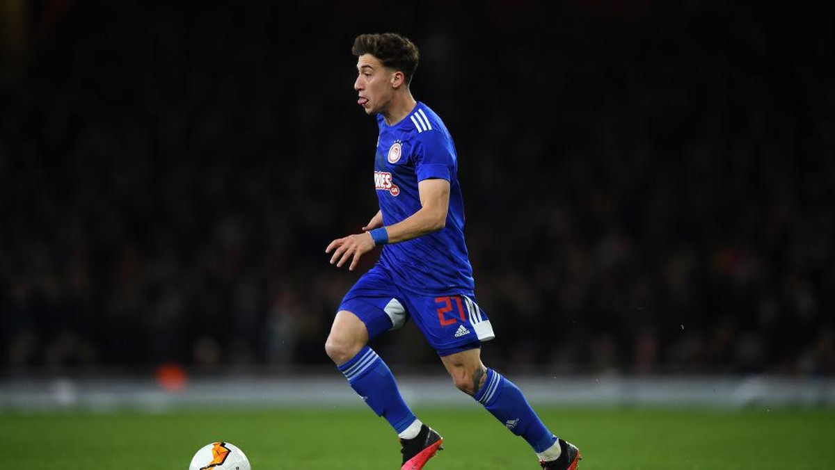 Liverpool daratkan Kostas Tsimikas dari Olympiakos )Getty Images/Mike Hewitt)