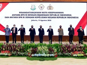BPK-Polri-Kejagung Perpanjang MoU Terkait Pencegahan Korupsi