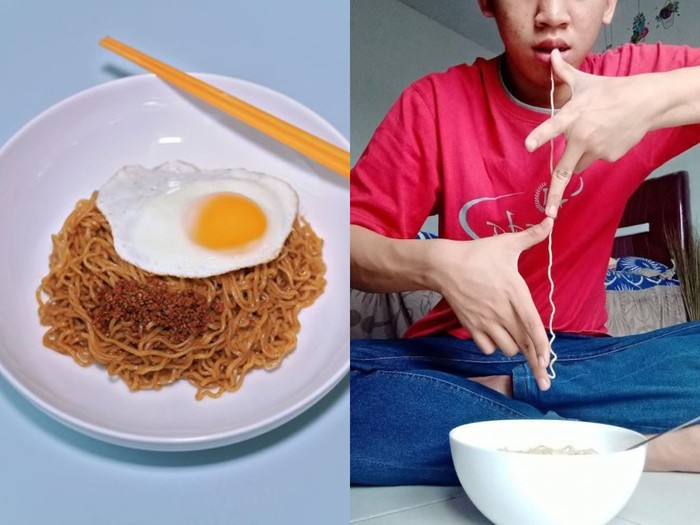 Netizen senang ngukur panjang mie instan pakai jengkal tangan