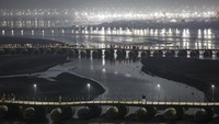 Potret pertemuan tiga sungai di India, yakni Sungai Gangga, Yamuna dan Saraswati.