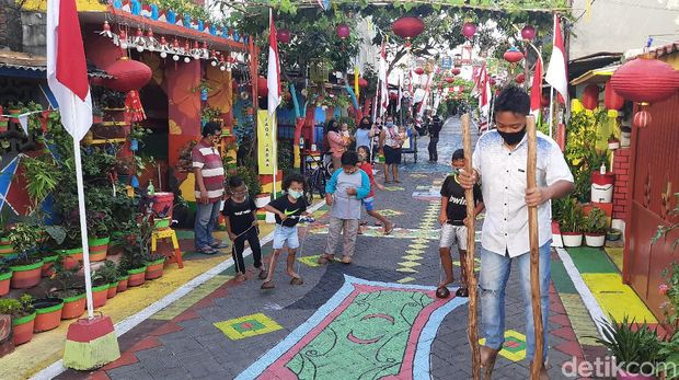 Ada Kampung Wuhan di surabaya Untuk Rayakan HUT ke-75 RI