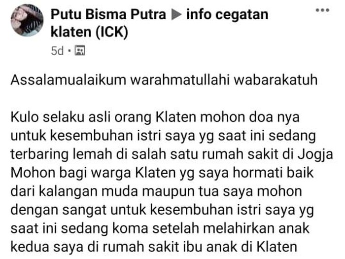 Curhatan Pria Soal Istri Wafat Usai Melahirkan Didoakan Ribuan Netizen