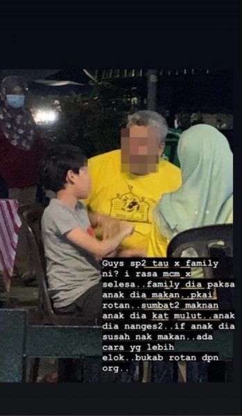 orangtua paksa anak makan