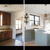 Inilah before after bagian dapur dari rumah Christine. Bagian dapur yang sebelumnya tampak tua jadi terlihat indah meski dengan dekorasi simpel. Foto: TikTok _forthehome