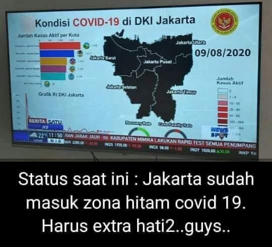 Screenshot viral soal 'Jakarta Zona Hitam'