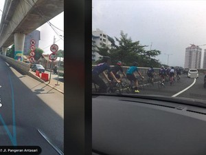 Viral Pesepeda Naik JLNT Antasari, Bolehkah Gowes di Jalan Layang?