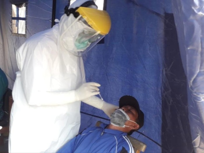 ASN Disparpora Batang menjalani tes swab, Kamis (13/8/2020).