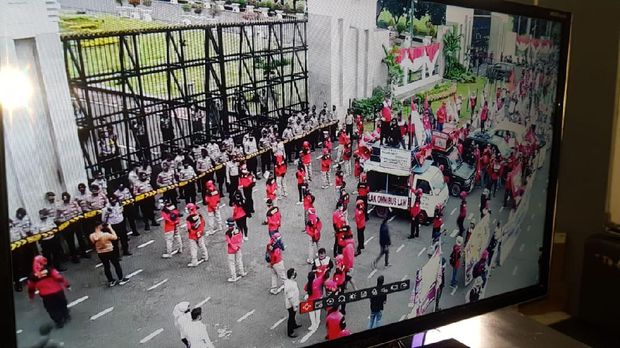 Demo buruh terapkan protokol kesehatan