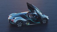 Bodywork Hyperion XP-1 dibangun dengan titanium komposit yang diperkuat. Untuk pintu, mobil ini menggunakan v-wing. Selain itu dipakai juga kanopi berbahan kaca - yang diyakini bisa dibuat gelap secara elektronik demi menjaga privasi pengemudi. (Hyperion.inc)