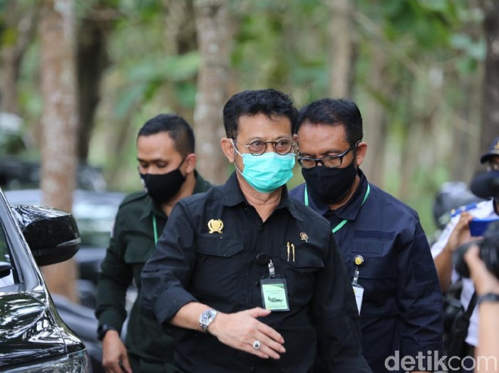 Penampilan Menteri Pertanian (Mentan) Syahrul Yasin Limpo masih menarik perhatian. Kalung antivirus Corona yang sempat menjadi polemik ia pakai ketika berkunjung ke Blitar.