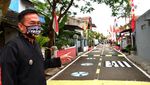 Sambut HUT RI, Jalan di Kampung Ini Dihias Warna-warni