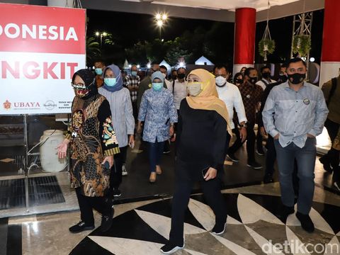 wali kota risma dan gubernur khofifah