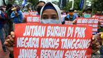 Bertepatan Sidang Tahunan DPR, Massa Buruh Tolak RUU Cipta Kerja