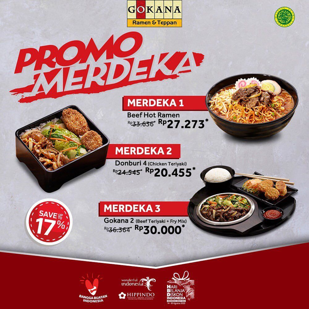 Daftar promo restoran dalam rangka HUT RI