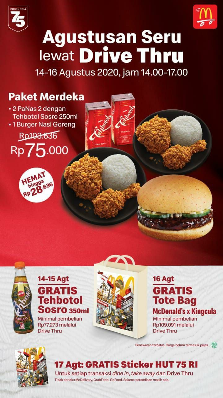 Daftar promo restoran dalam rangka HUT RI