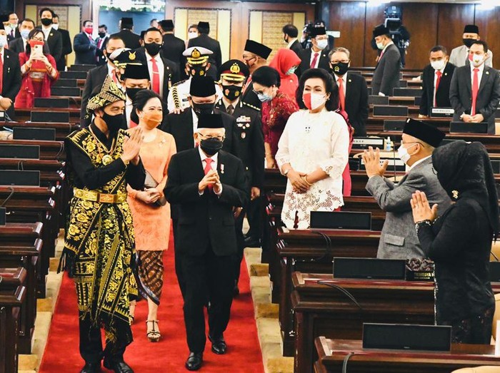 Presiden Jokowi menghadiri sidang tahunan MPR DPR dan DPD 2020