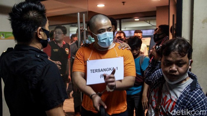 Tiga tersangka pelaku penembakan di Tangerang hadiri proses rekonstruksi, Jumat (14/8/2020).