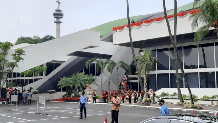 Suasana gedung DPR jelang sidang tahunan MPR