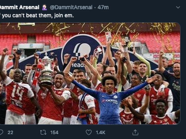 Foto: Willian ke Arsenal, Netizen Julid