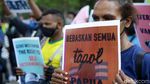 Aliansi Mahasiswa Papua Demo Kedubes AS