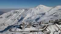 Resor Ski Valle Nevado memiliki pemandangan yang mengagumkan.