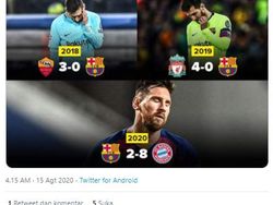 Meme Barcelona Babak Belur Dihajar Bayern