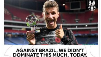 Thomas Muller merasa mengalahkan Barca terkesan lebih mudah, ketimbang mengalahkan Brasil 7-1 saat Piala Dunia 2014. Foto: Istimewa
