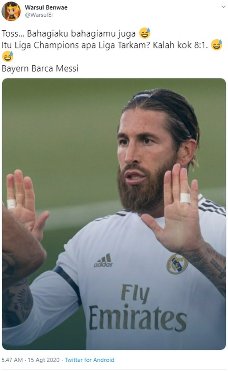 Barcelona harus keluar dengan kepala tertunduk usai babak belur dihajar Bayern Munich dalam laga perempat final Liga Champions tadi malam.