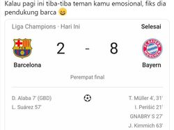 Meme Barcelona Babak Belur Dihajar Bayern