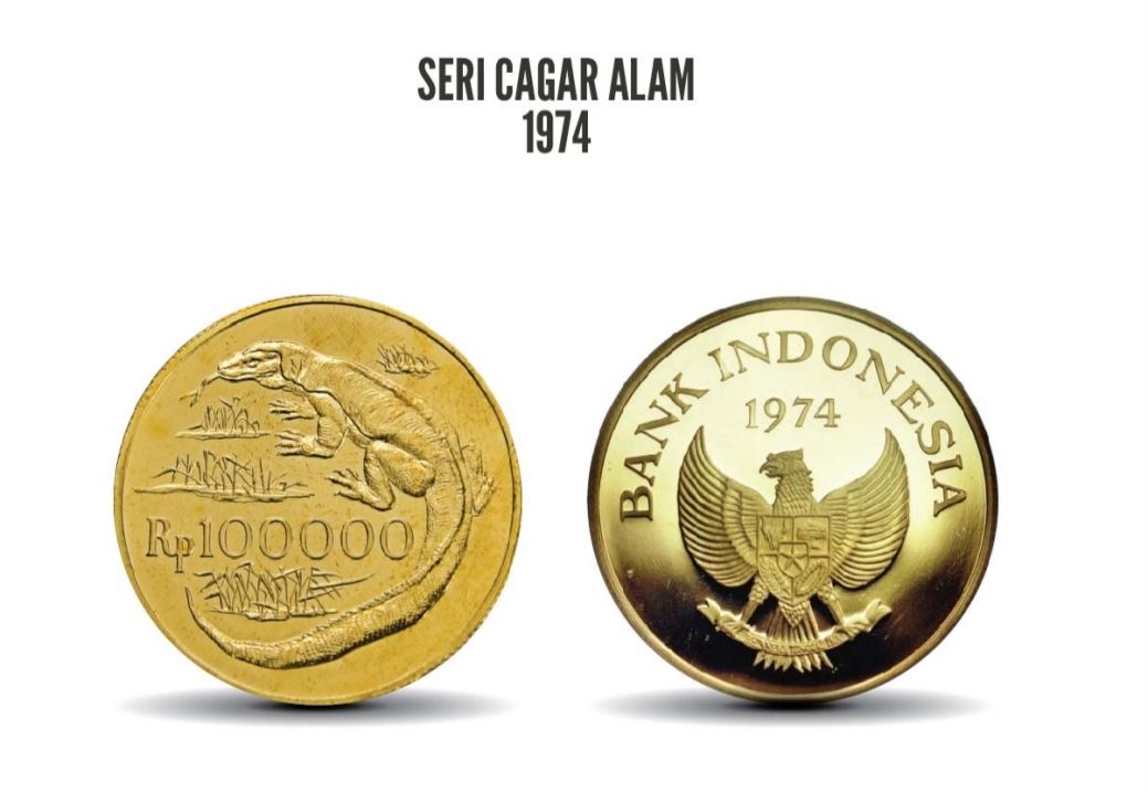 Ini adalah susunan koin emas buatan RI yang terbuat dari emas