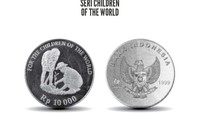 Seri Save The Children. Tahun penerbitan 1990, nominal Rp 10.000. Bahan logam perak kadar 0,925, berat 19,44 gram, diameter 36mm teknik cetak proof. Foto: Dok. Bank Indonesia