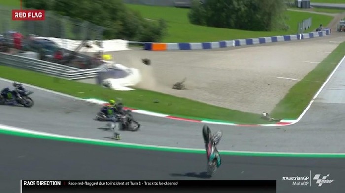Johan Zarco crash Morbidelli GP Austria