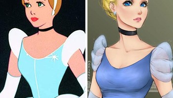 Salah satunya membuat karakter deretan putri cantik di Disney menjadi versi Anime. Foto: Instagram/mari945