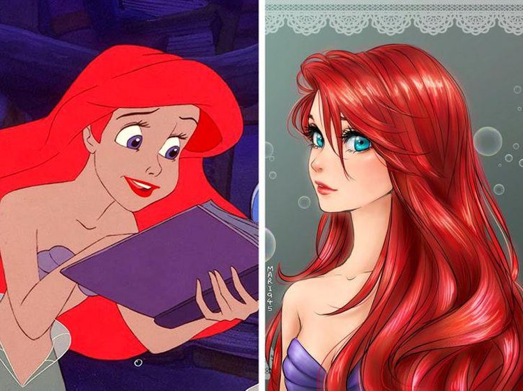 Kala Karakter Cantik Disney Disulap Versi Anime