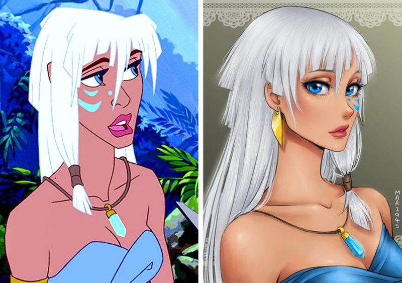 karakter disney jadi anime