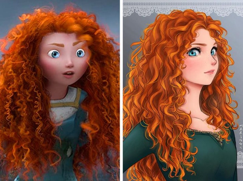 karakter disney jadi anime