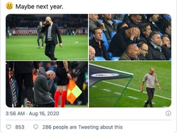 Satu lagi yang menyindir kiprah Pep Guardiola di City dalam ajang Liga Champions. (Foto: internet/Twitter)