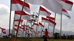 Ribuan Bendera Merah Putih Hiasi Poetoek Suko Mojokerto