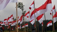 Pemasangan ribuan bendera Merah Putih di tempat wisata tersebut guna memeriahkan HUT Kemerdekaan ke-75 RI.
