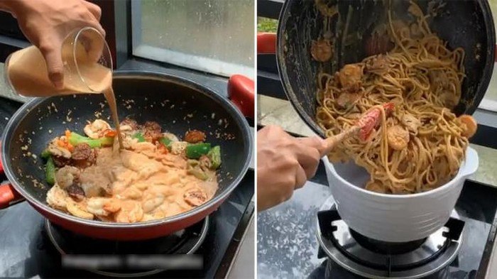Spaghetti Carbonara Pakai Teh Tarik