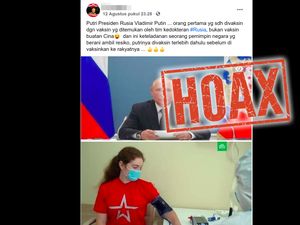 Beredar Foto Putri Vladimir Putin Disuntik Vaksin Corona, Ini Faktanya