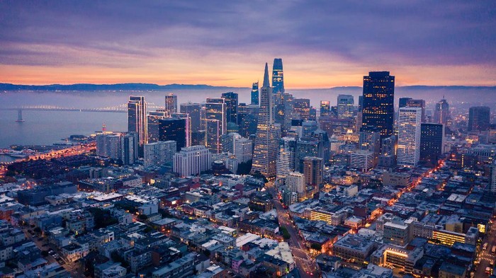 San Francisco Skyline at Dusk, California, USA