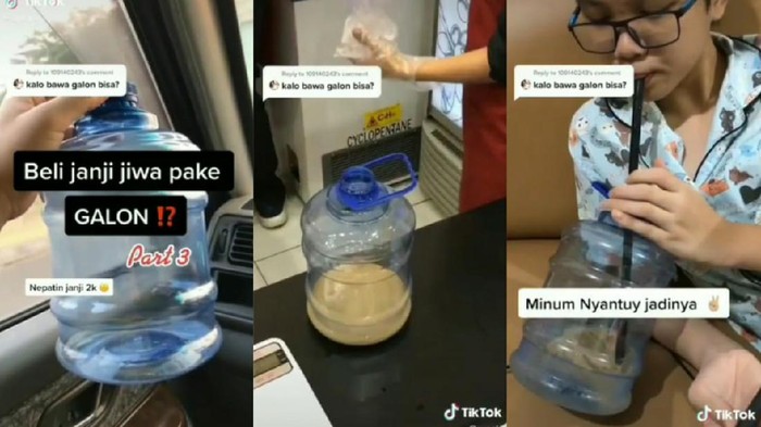es kopi susu Es Kopi Susu Pakai Galon Mini